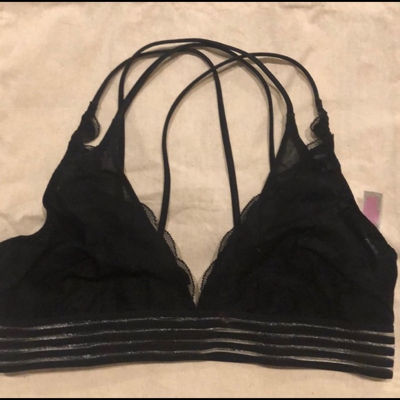 PINK Victoria's Secret Other - black lace strappy bralette PINK Victoria's Secret Other - black lace strappy bralette